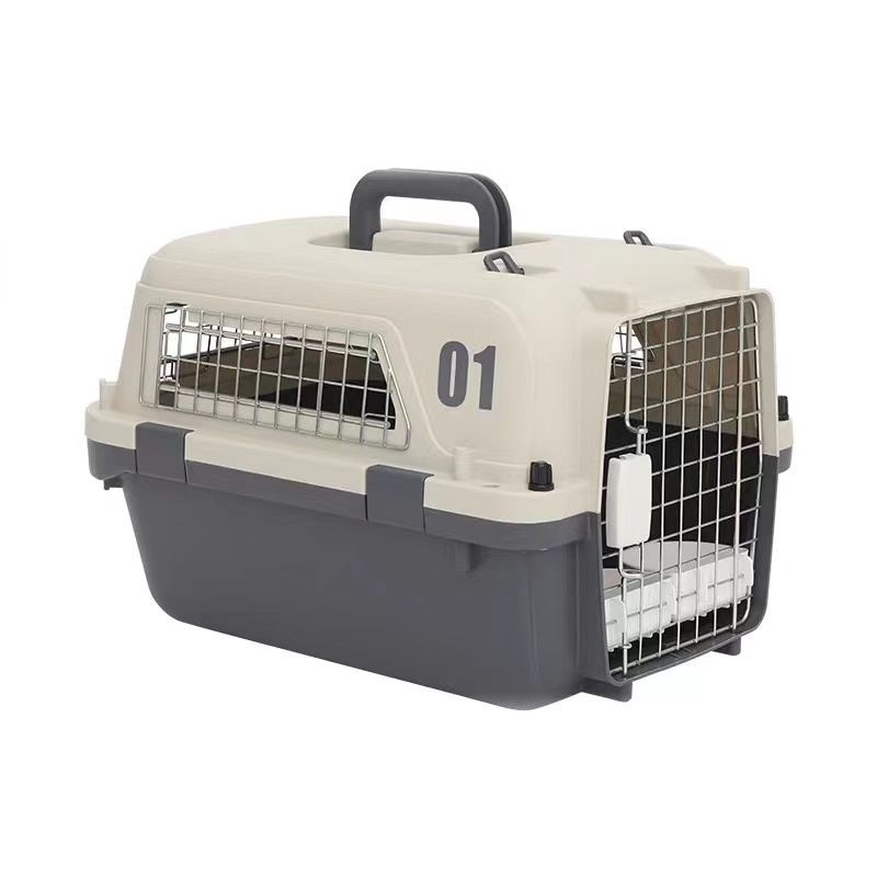 Fashionable and High Quality Travel Cat and Dog Pet Flight Case Foldable Portable Pet Travel Car Cat Plastic Cage