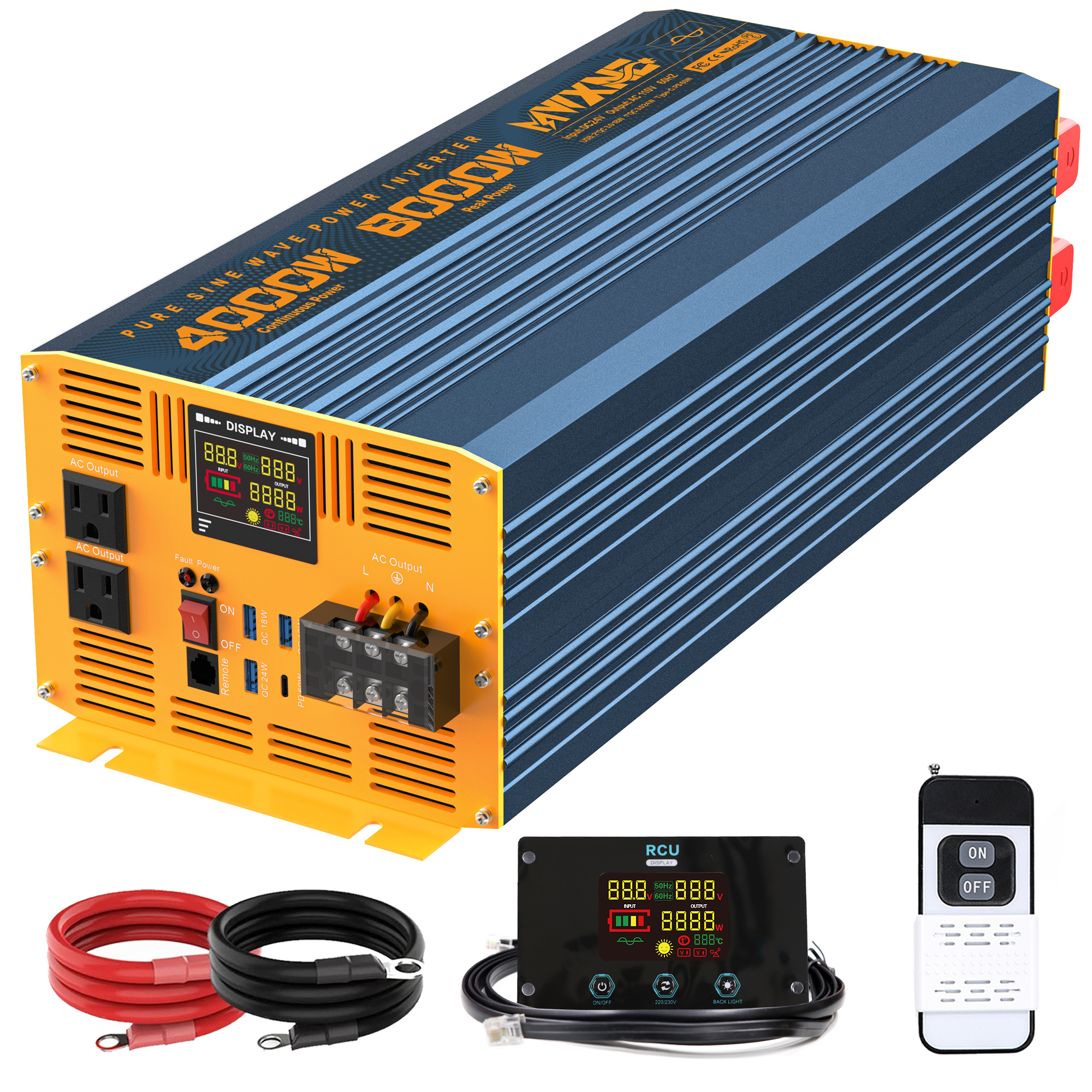 High Frequency 7 Devices Pure Sine Wave Inverter 1000w 2000w 3000w 4000w 5000w Dc 12v To Ac 110v Inverter