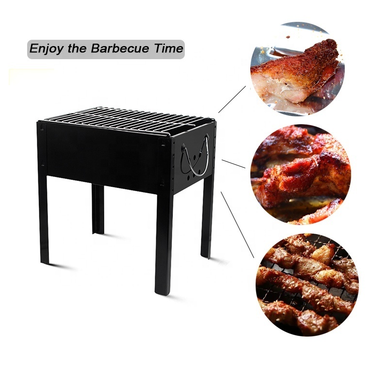 Portable Strong Iron Black Barbecue Accessories BBQ Grill