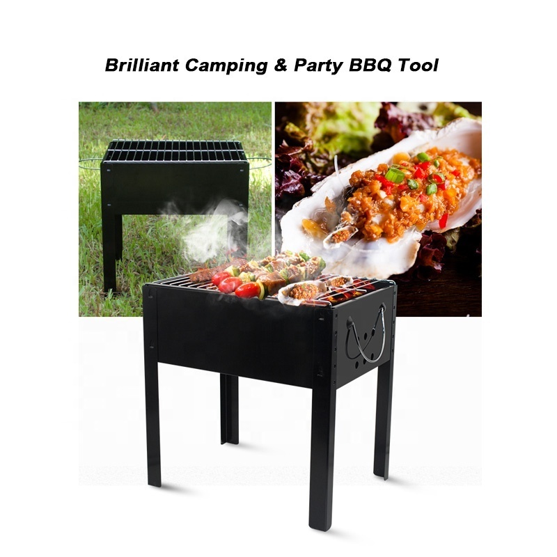 Portable Strong Iron Black Barbecue Accessories BBQ Grill