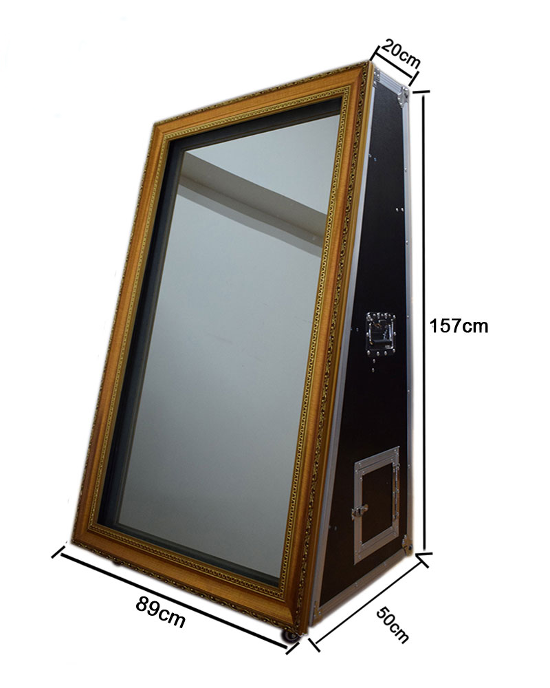 JCVISION Selfie Photobooth Machine Magic Photo Mirror Booth For Wedding LED Touch Screen Magic Mirror Photo Booth