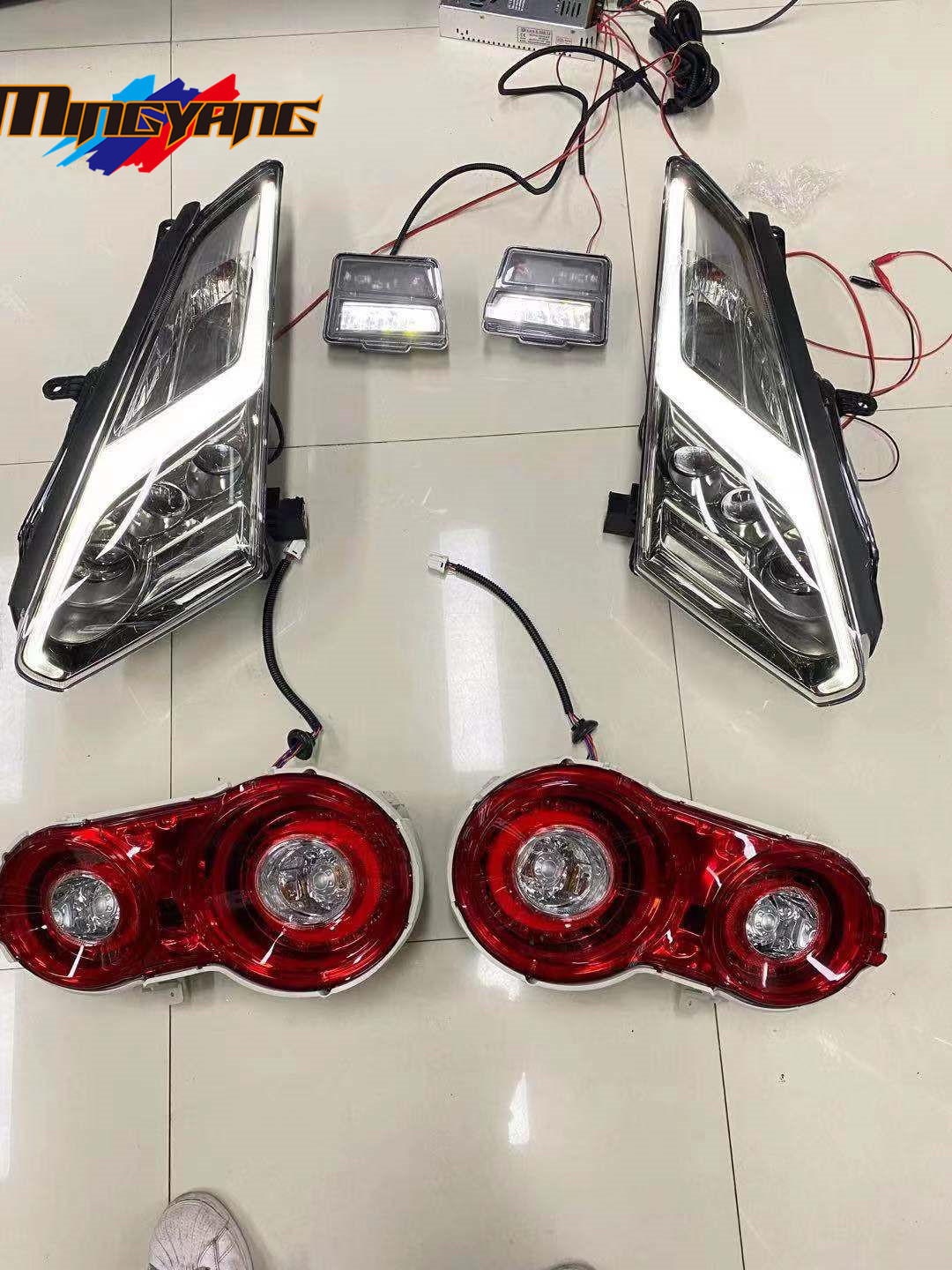 Smoke color 2017 head lamps light headlamps headlight Parts for Nissan gtr r35 led headlights