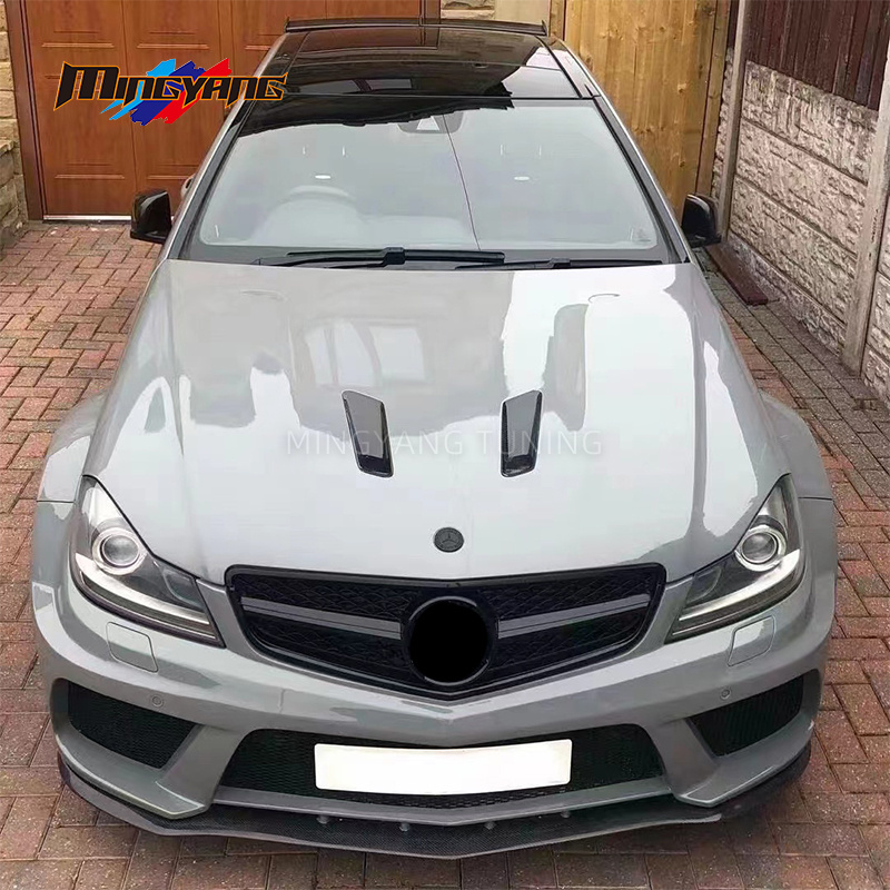 Resin fibre black series C63 car bumper fender side skirt bodykit part for Mercedes Benz C Class W204 Coupe 2011-2013 body kit