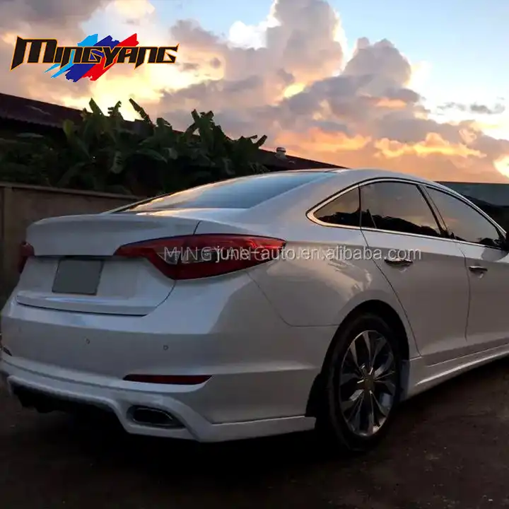 High Quality Bumper Lip Spoiler Drl Fog Lamp Diffuser Bodykit For Hyundai Sonata 2015 Body Kit