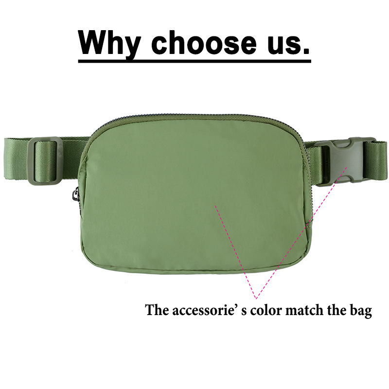 Custom Wholesale women waterproof nylon fanny pack women crossbody running belt bag sport bum women chest bag nylon  waist bag