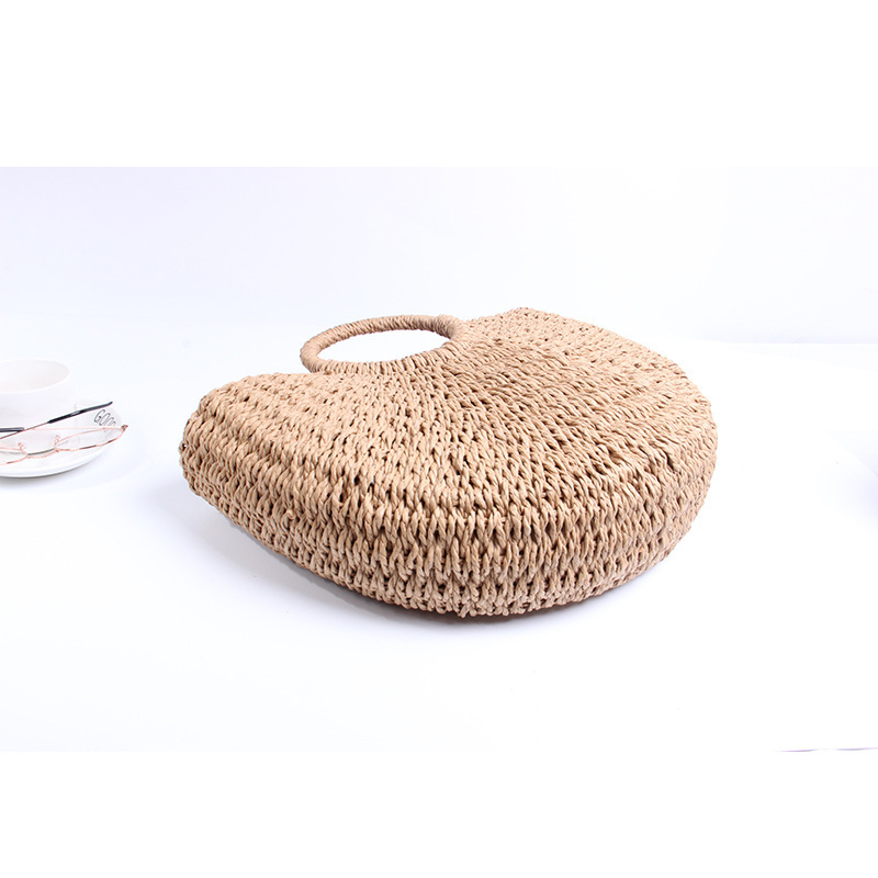 wholesale low price beach bag water hyacinth handbag straw tote bag rattan bag