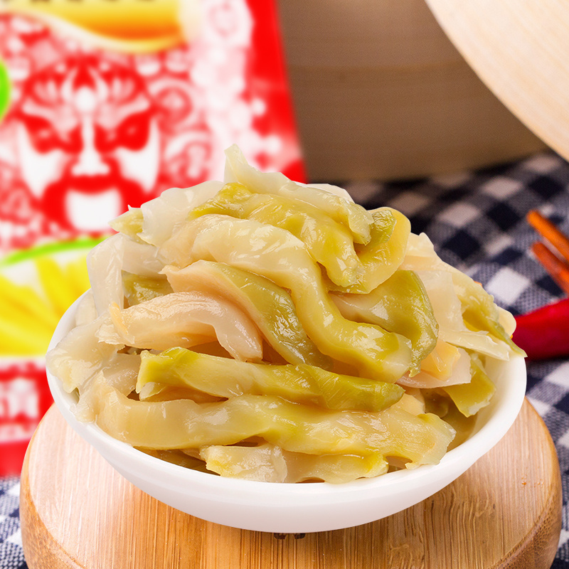 Wujiang Fuling mustard fresh crispy shredded cabbage small package pickle pickles 80g spot wholesale