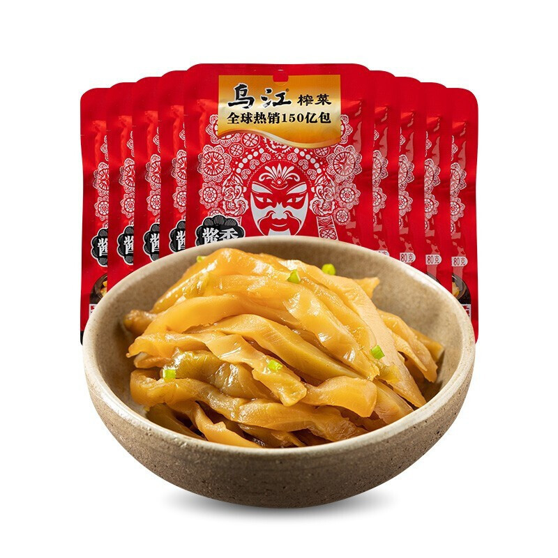 Wujiang shredded pickles 80g small package slightly spicy light pickles pickles appetizers breakfast with congee vegetarian ins