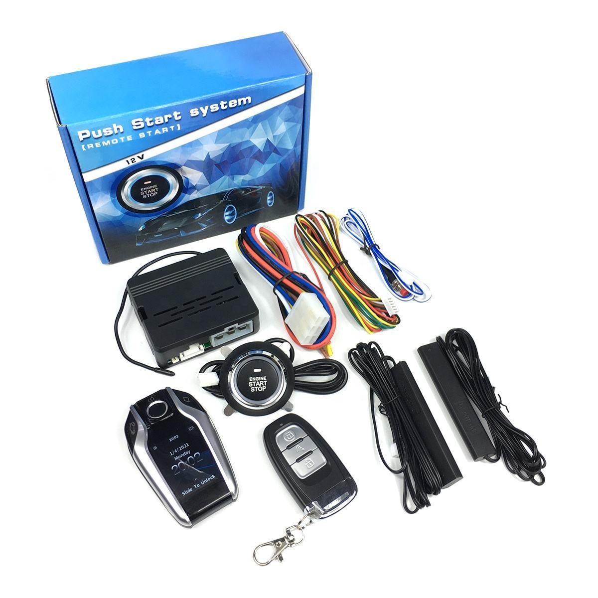 Remote Start PKE Keyless Entry Start Stop Car Alarms with Smart LCD Key