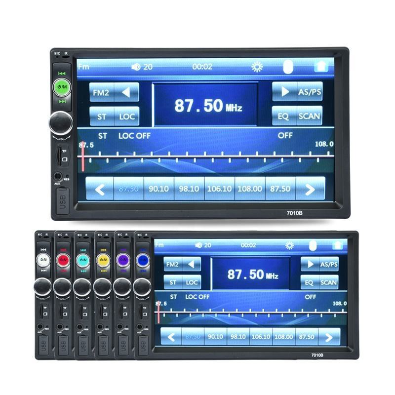 Single din car stereo DVD player with retractable 7