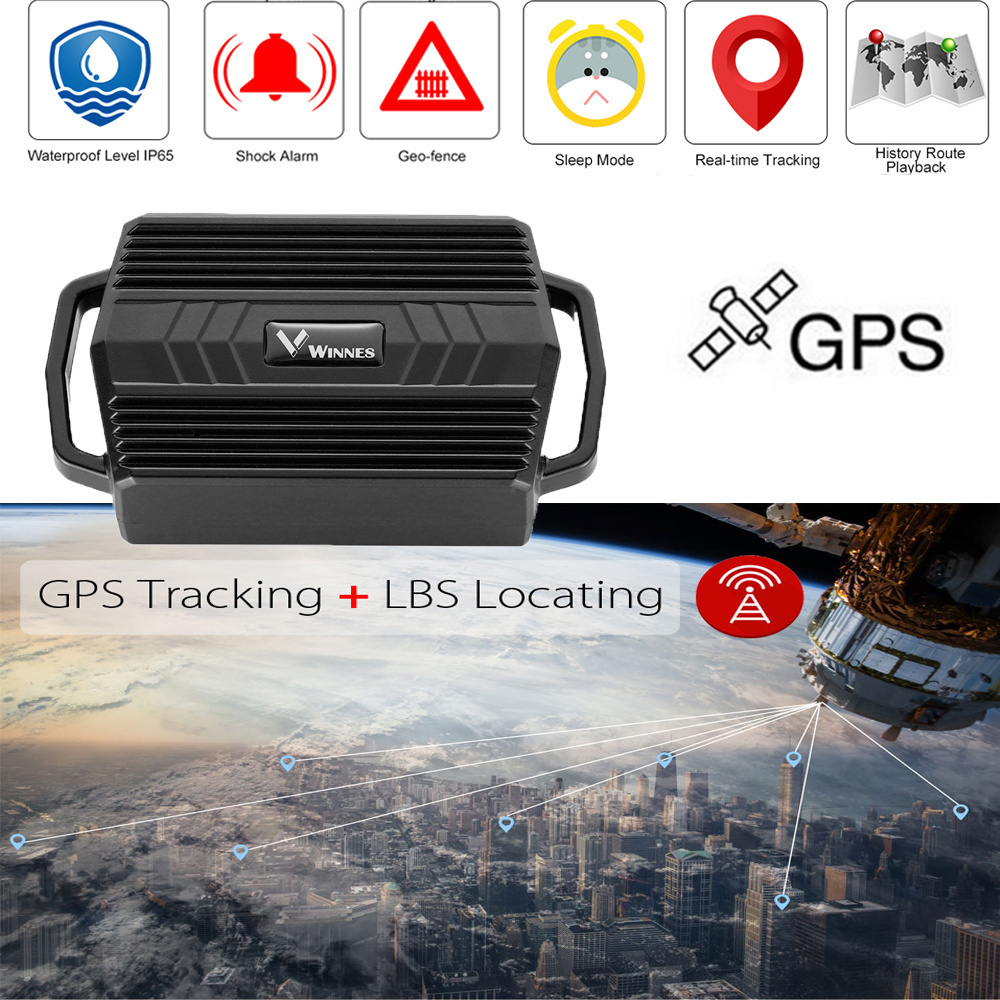 Winnes GPS tracker for cattle sheep and camels Hound Tracking Device Free APP Real Time GPS Locator GPS Tracker Collar For Farm