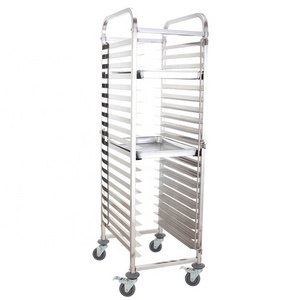 Personalized Stainless Steel Higher Single Side Bakery Cooking Rack Trolley