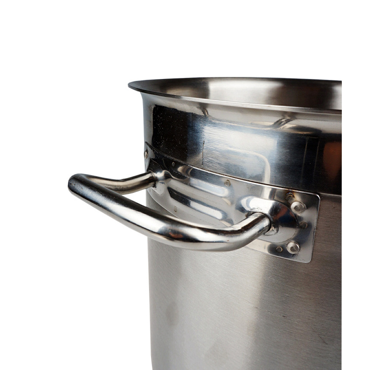 Tall body stainless steel insulated hot cooking pot with compound bottom for induction cooker