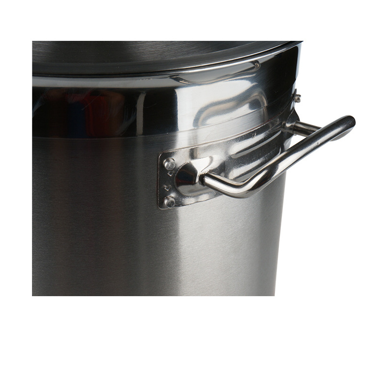 Tall body stainless steel insulated hot cooking pot with compound bottom for induction cooker