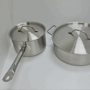 Cookware set stainless steel 201 milk boiling pot with compound bottom