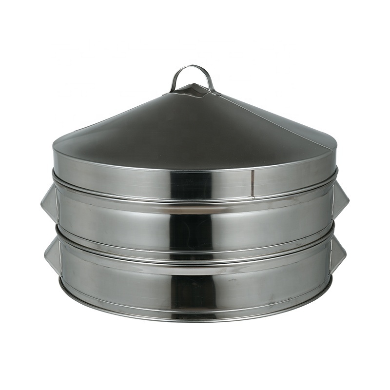 Commercial stainless steel 52cm food steel dim sum steamer