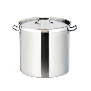 Tall body stainless steel insulated hot cooking pot with compound bottom for induction cooker