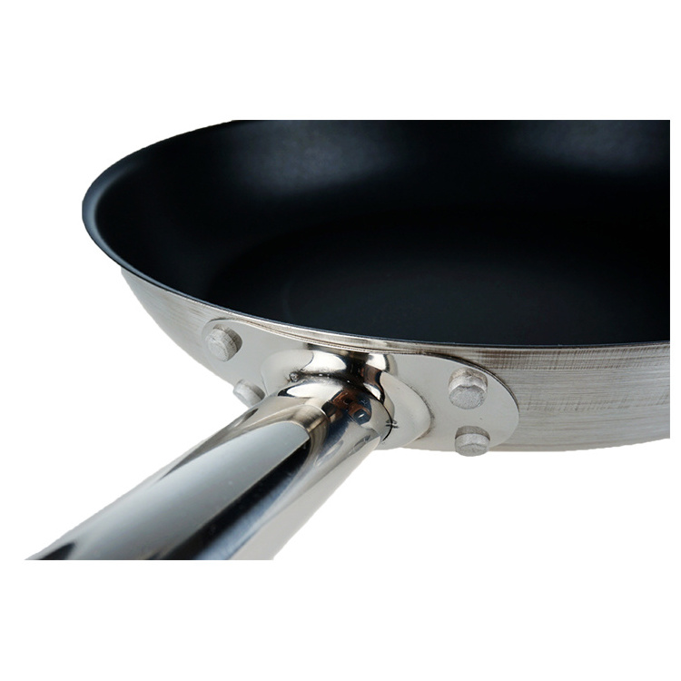 stainless steel non-stick small frying pan with strong handle