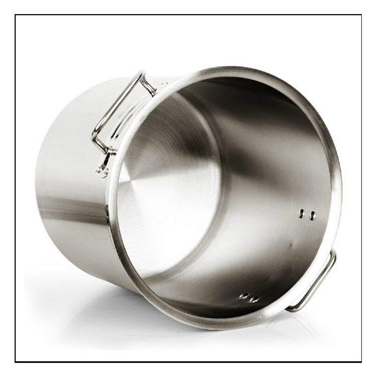 Tall body stainless steel insulated hot cooking pot with compound bottom for induction cooker