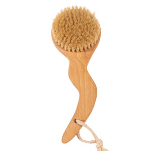 Shower Bent Handle Wet Exfoliating Back Scrubber Cellulite Massager Body Bath Brushes dry brush