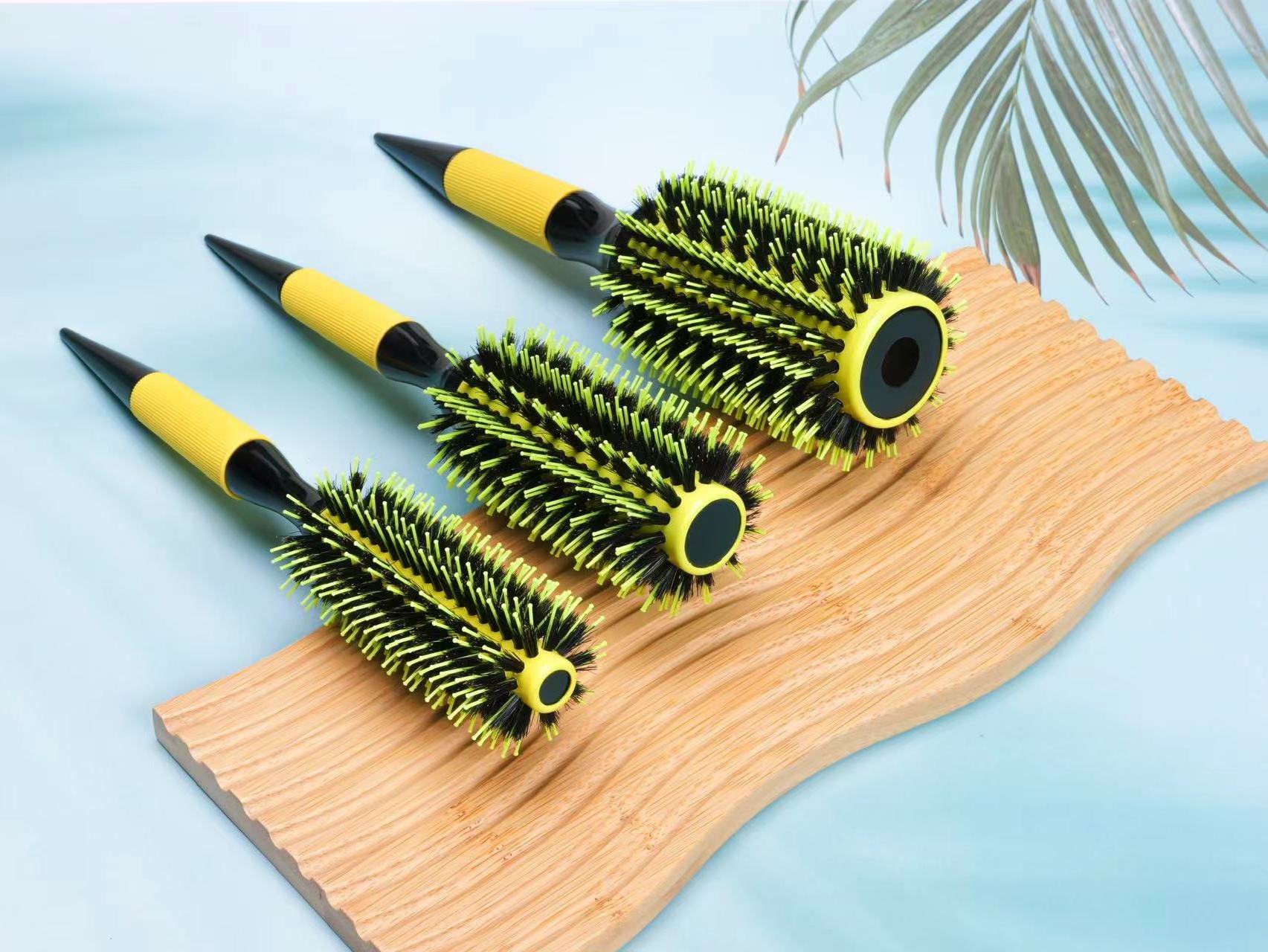 professional salon ceramic round hair brush Thermal best nylon round roller brush Brazilian comb for babershop