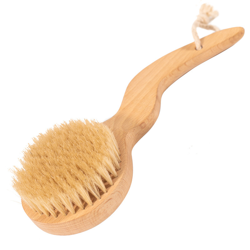 Shower Bent Handle Wet Exfoliating Back Scrubber Cellulite Massager Body Bath Brushes dry brush