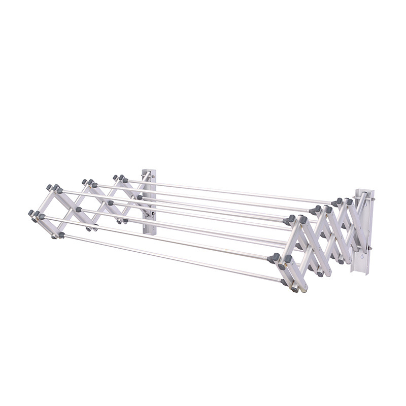 Aluminium Wall Hanging Telescopic Towel Retractable Drying Mounted Folding Rack