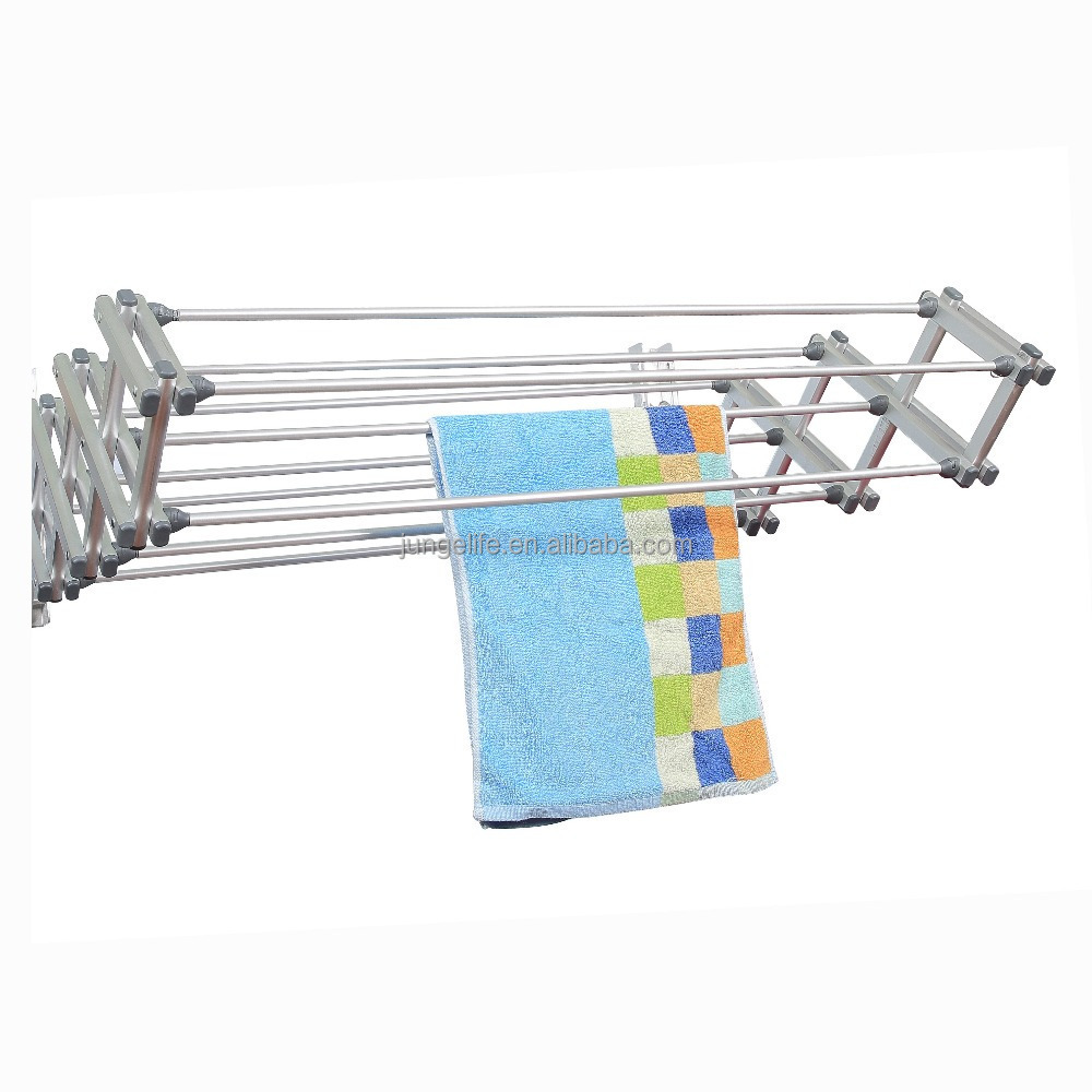 aluminum wall-mount accordion drying rack