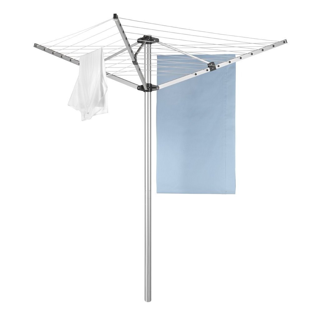 parallel outdoor aluminium clothes drying rack and rotary airer