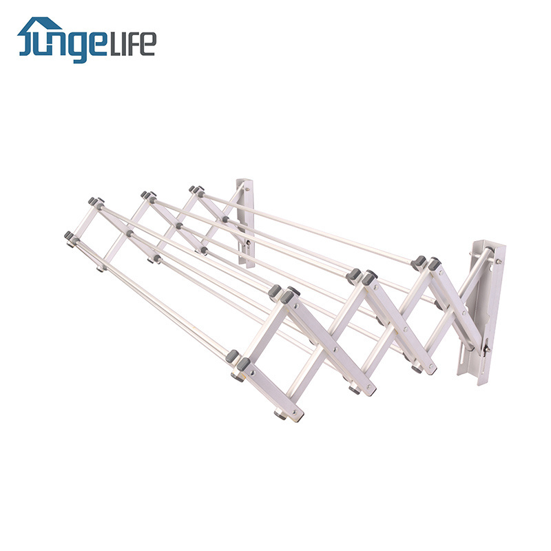 Aluminium Wall Hanging Telescopic Towel Retractable Drying Mounted Folding Rack