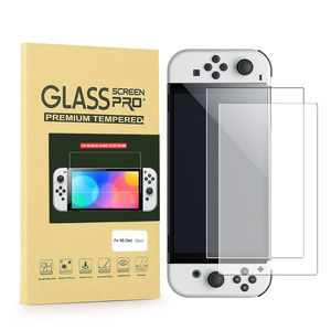 New 2PCS Packed 2.5D 9H Tempered Glass Screen Protector for Nintendo Switch OLED Accessories