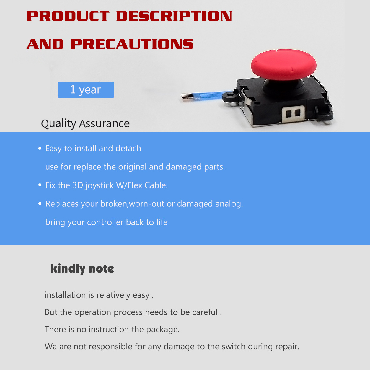 Replacement 3d Analog Joystick ThumbStick Button Module for Nintend Switch/switch lite/switch oled Controller