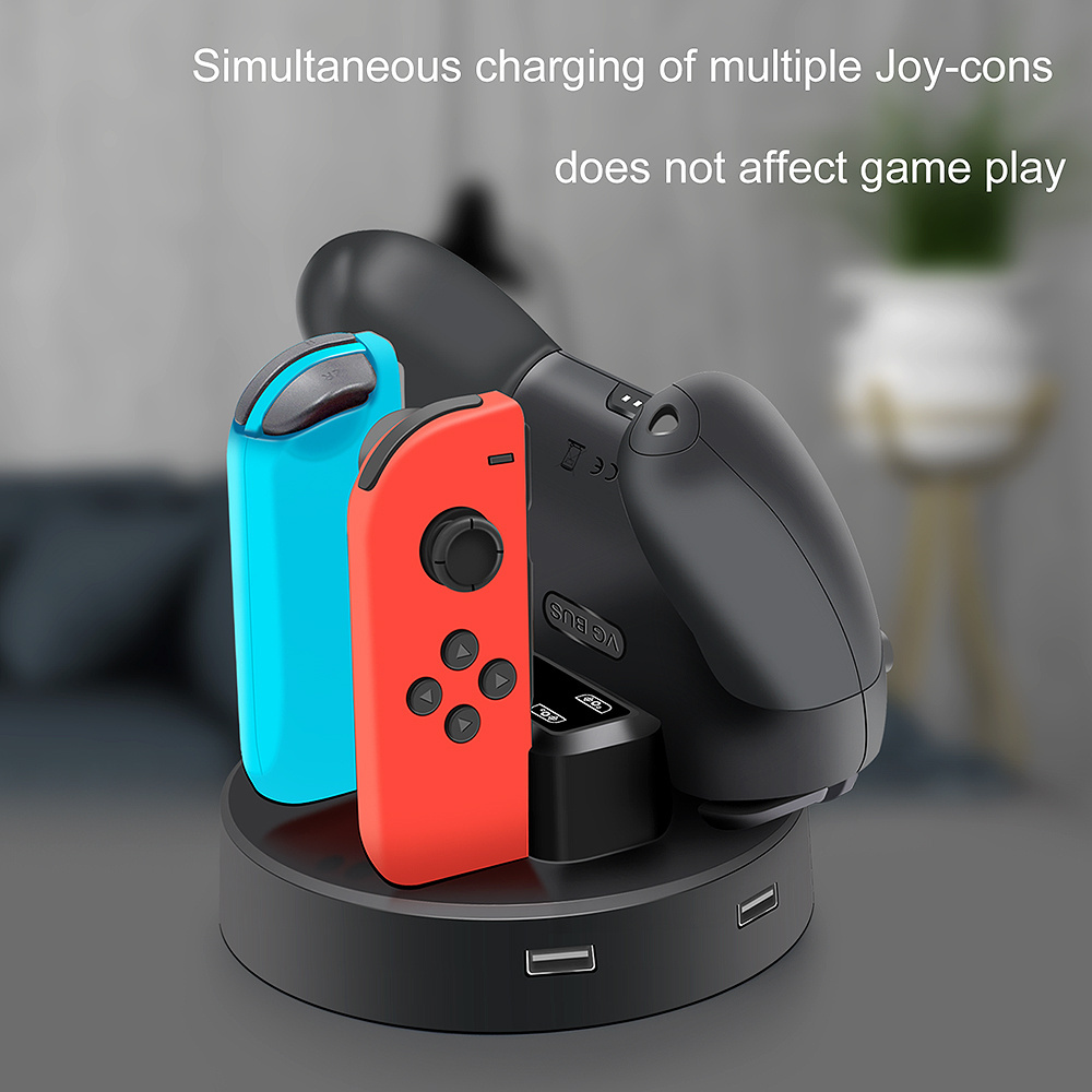 Controller Charger Charging Dock Station for Pro Controller with Type-c charging cable Compatible with Nintendo Switch & OLED