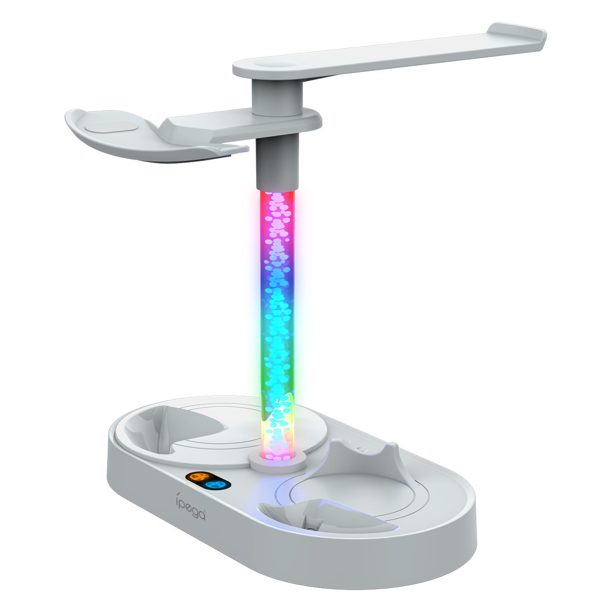 PS5 VR2 Controller Charging Stand Vertical Base With PSVR Headset Storage RGB Led Light Charger Station