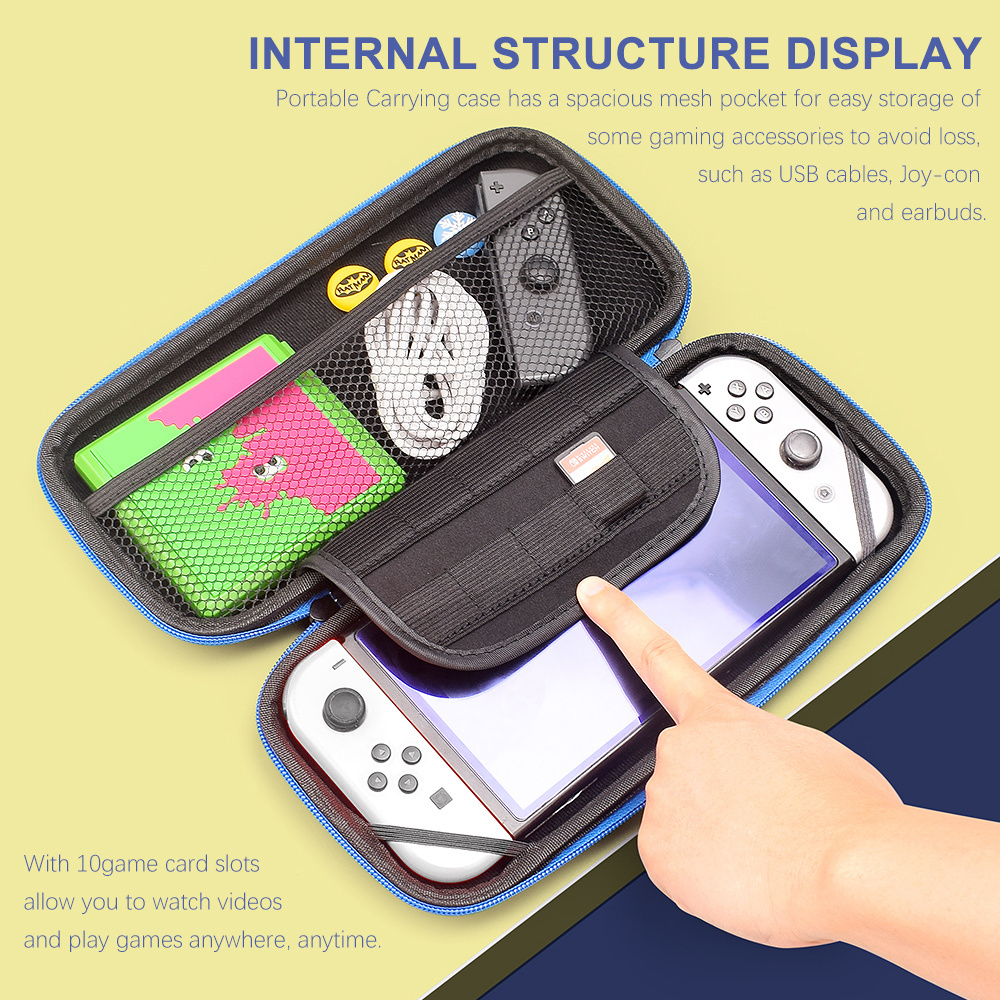 New Bag For Nintendo Switch OLED Console Storage Hard Shell Cover Portable Handle Travel Bag & Case Game Accessories