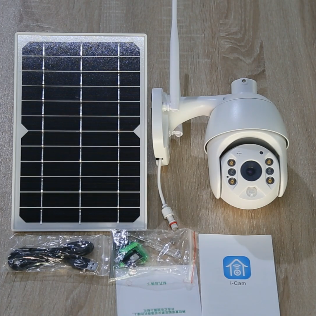 IPC CCTV Wireless Network IP PTZ WIFI Camera Solar Power Supply 18650 Battery PIR Human Body Sensor Alarm 360 Rotation Cameras