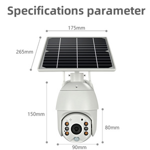 IPC CCTV Wireless Network IP PTZ WIFI Camera Solar Power Supply 18650 Battery PIR Human Body Sensor Alarm 360 Rotation Cameras