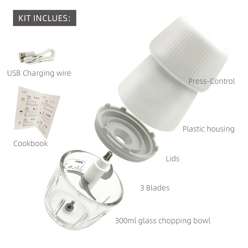 Portable Wireless Food Chopper Multipurpose Kitchen Expert Electric Mixer Mini Multifunction Blender Baby Small Food Processor