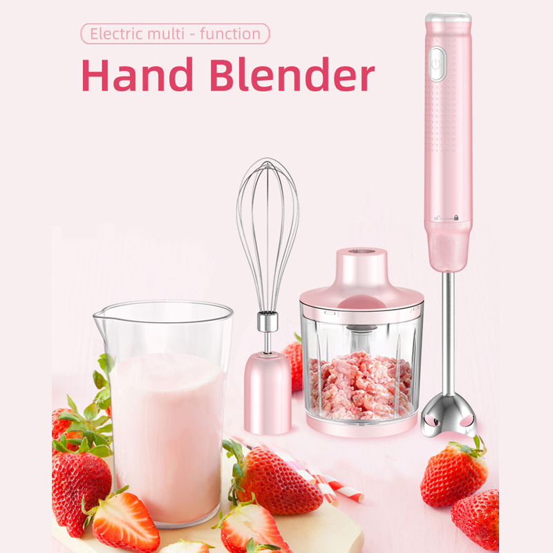 Logo Customized Mobile Electric Immersion Multi-Purpose Hand Blender With 500ml Cup Meat Mixer