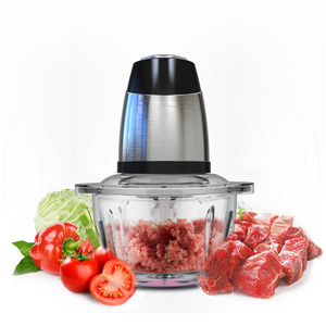 Manufacturer provides straightly 250-350W glass bowl multifunction food chopper food processor vegetable chopper meat chopper