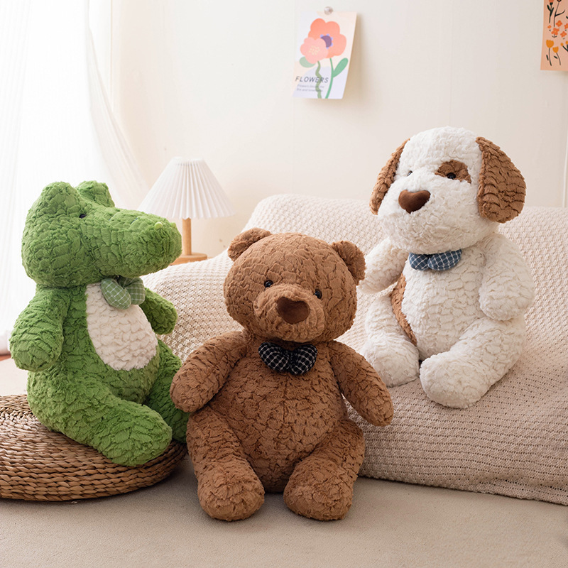 Hot Selling Cute Stuffed Animal Doll Plush Teddy Bear Alligator Dog Toy Doll Mascot Children Gift