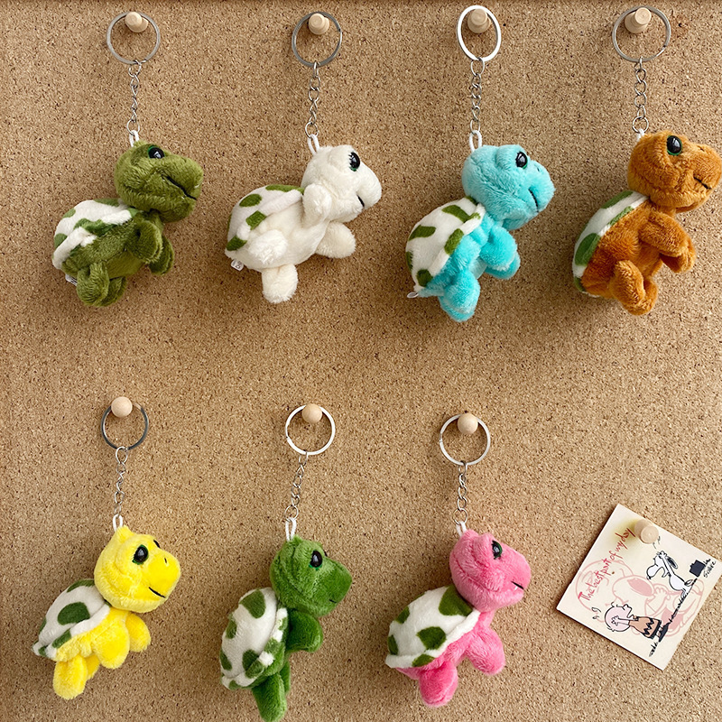 Small turtle plush toy keychain grab doll machine plush pendant plush animal doll wholesale