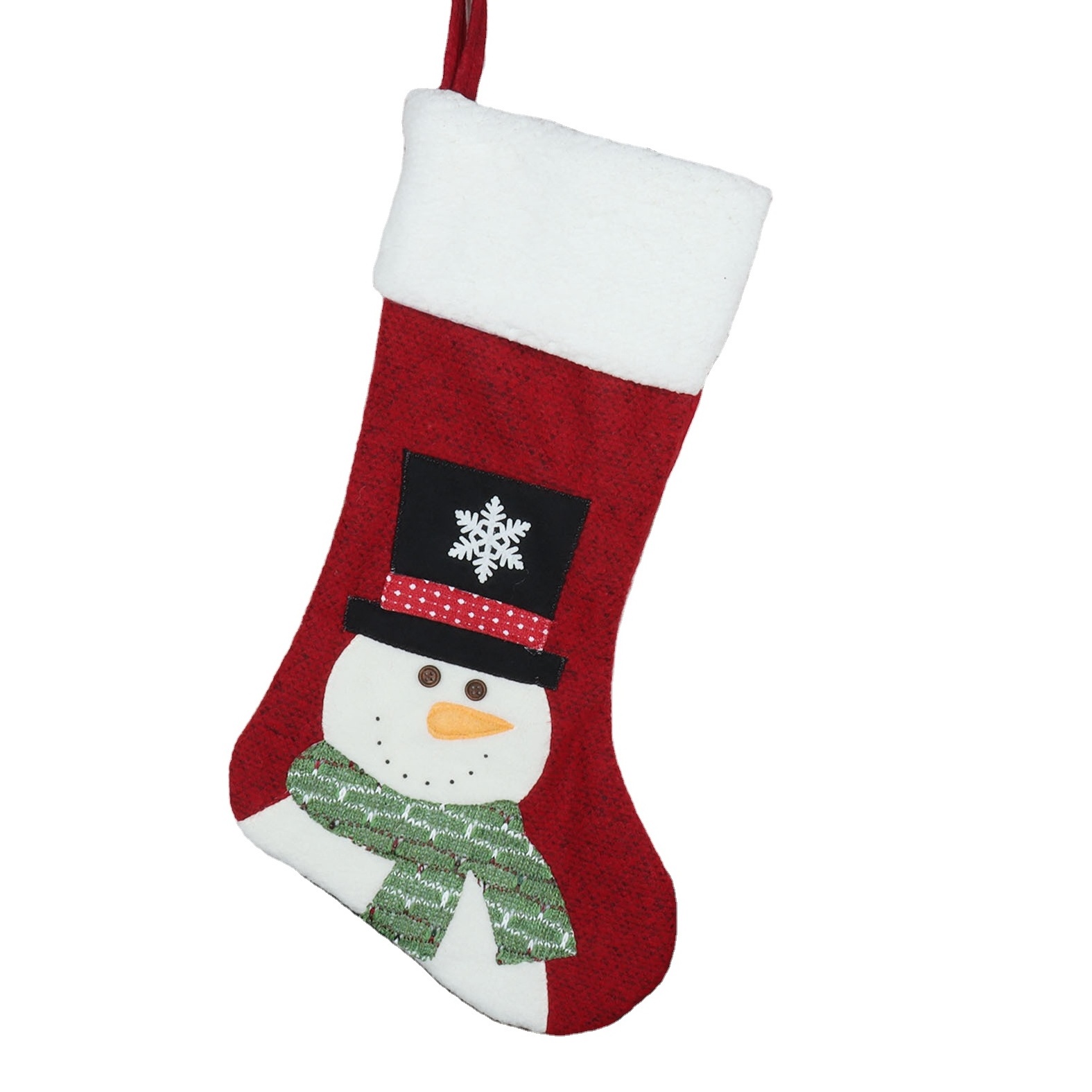 Christmas stocking Santa Snowman Penguin Christmas stocking Deer Christmas pendant Fireplace ornament goodie bag