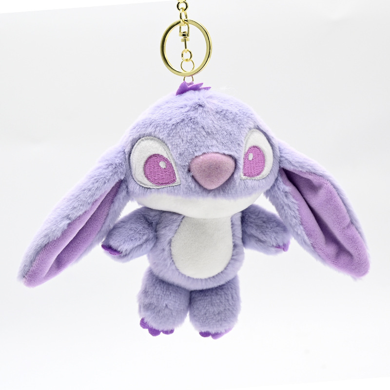 Plush Keychain With Cheap Price Wholesale Stitch Plush Toys Action Figure Cartoon Stitched Bag Pendant Key Chains