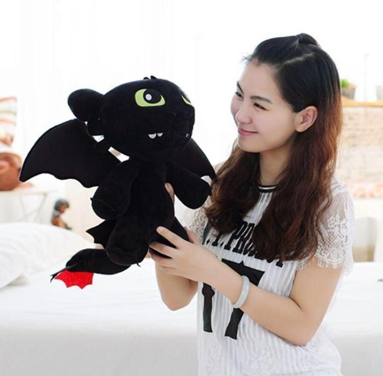 Set Light & Night Fury How To Train Your Dragon Toothless Doll Stuffed Animal Plush Toy