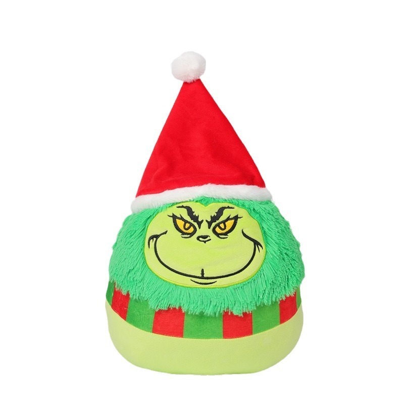 New soft Christmas gift Grinch pillow Thee Grinche  green fur monster Grinch plush toy doll