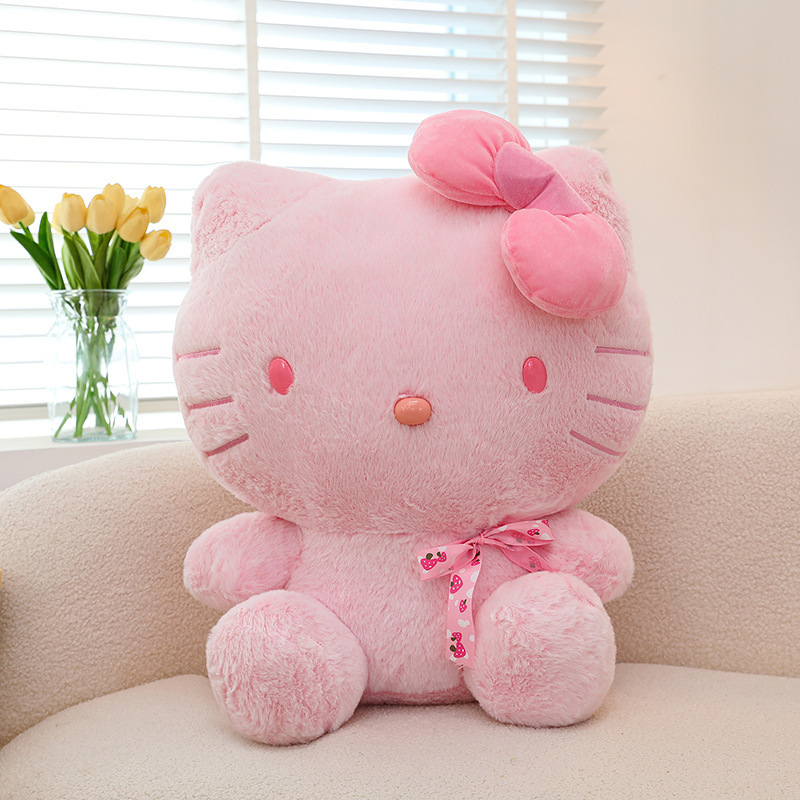 Cherry Pink Kt Cat Stuffed & Plush Toy Animal Kitty Dolls Cute Kitty Stuffed Toys Children And Girls Cat Throw Pillows Gift