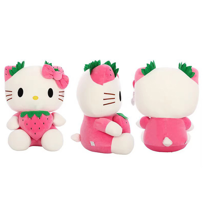 New Hellokitty Plush Strawberry Katie Plush Toy Stuffed Animal Doll Birthday Gift