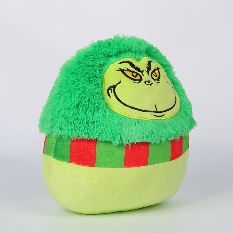 New soft Christmas gift Grinch pillow Thee Grinche  green fur monster Grinch plush toy doll