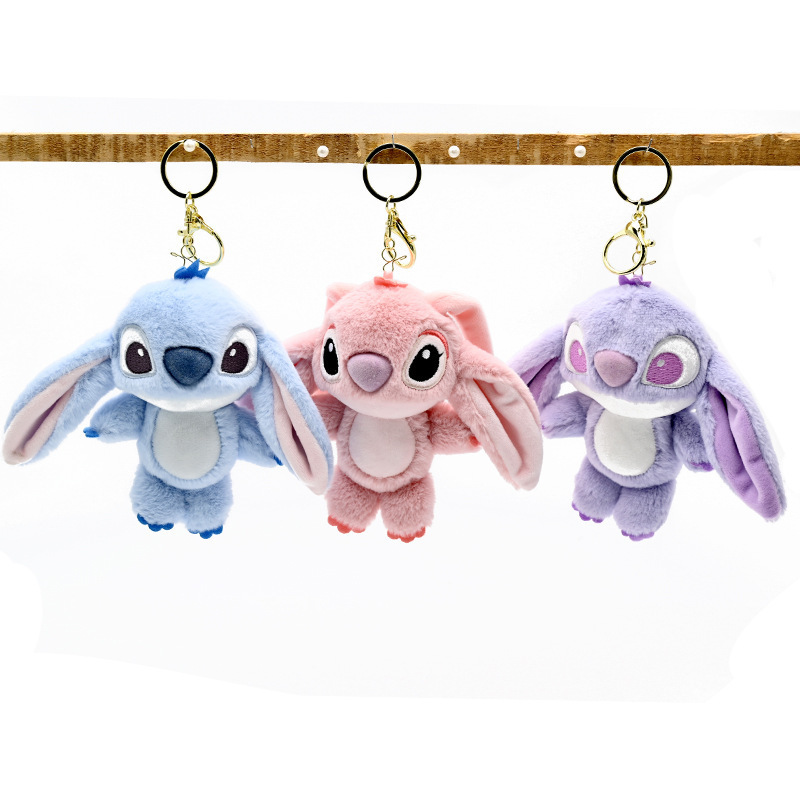 Plush Keychain With Cheap Price Wholesale Stitch Plush Toys Action Figure Cartoon Stitched Bag Pendant Key Chains